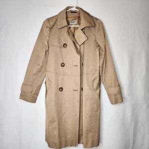 Cinzia Rocca Icons Beige Double-Breasted Trench Coat